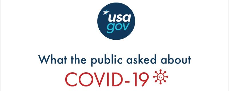A Year of COVID Search Trends From USAGov infographic cover image